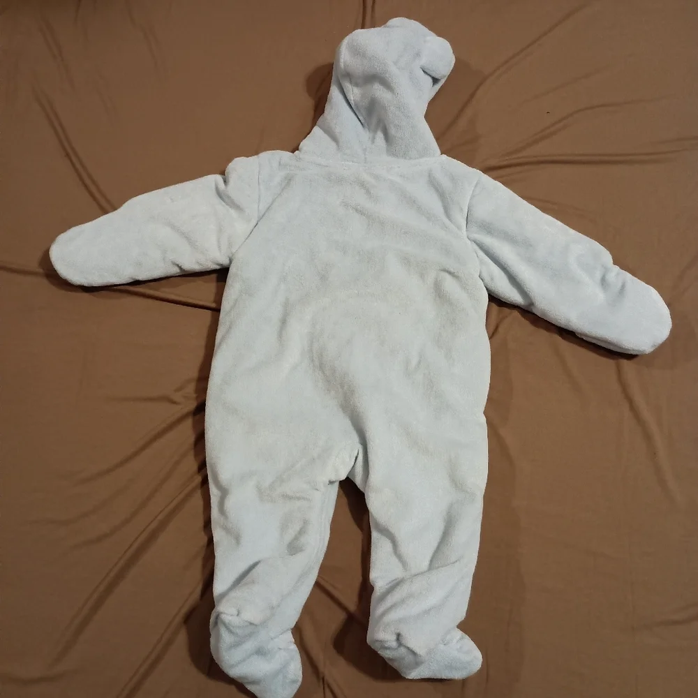 Carter's Baby Boy Fleece Blue Bunting Winter Zip-Up Snow Suit